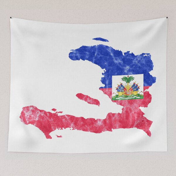 Item preview, Haiti Flag Silhouette designed and sold by crizzinho.