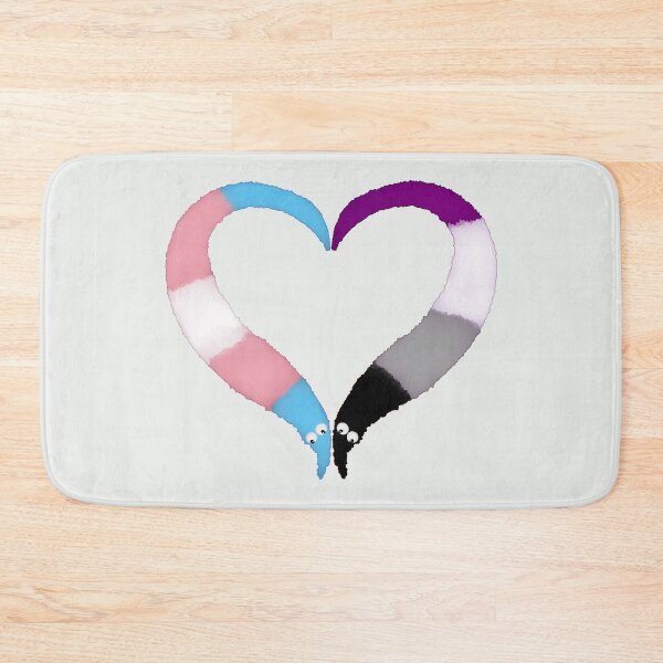 Item preview, Trans Asexual Worm on a String Heart designed and sold by guavaowl.