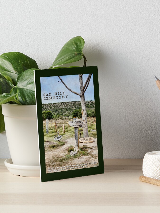 Thumbnail 1 of 2, Art Board Print, Arch Stanton Grave Sad Hill Cemetery designed and sold by WWestmoreland.