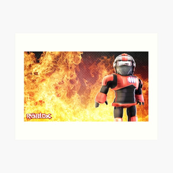 Roblox On Fire Art Print By Best5trading Redbubble - 100 pound robux gift card