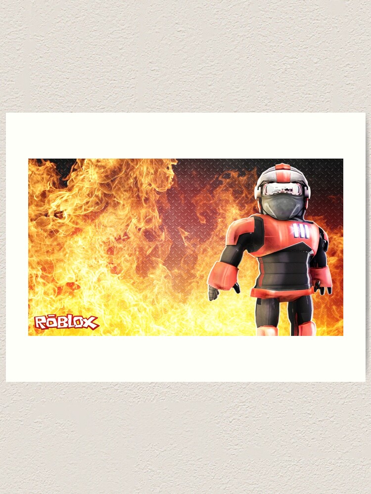 Roblox On Fire Art Print By Best5trading Redbubble - roblox on red games spiral notebook by best5trading redbubble