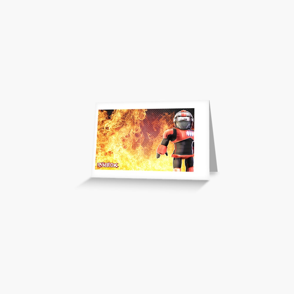 Roblox On Fire Postcard By Best5trading Redbubble - roblox logo black and red photographic print by best5trading redbubble