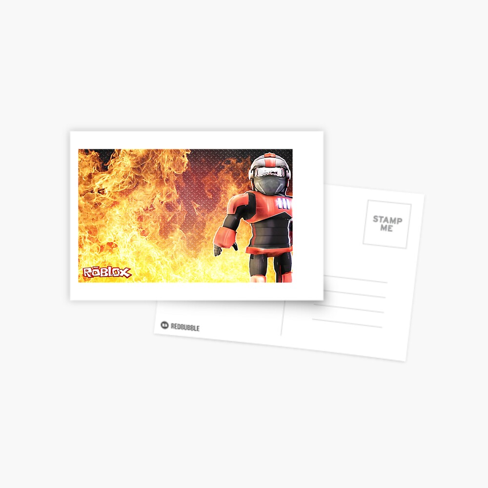 Roblox On Fire Postcard By Best5trading Redbubble - roblox anual living 2020 metal print by best5trading redbubble