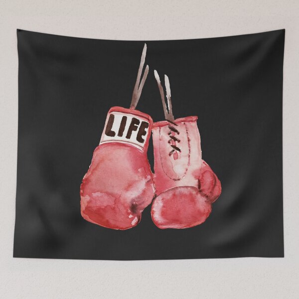 Item preview, Boxing Gloves fan, Boxing Sport fan, Boxing life, Gym Art fan, watercolor painting designed and sold by MahsaWatercolor.