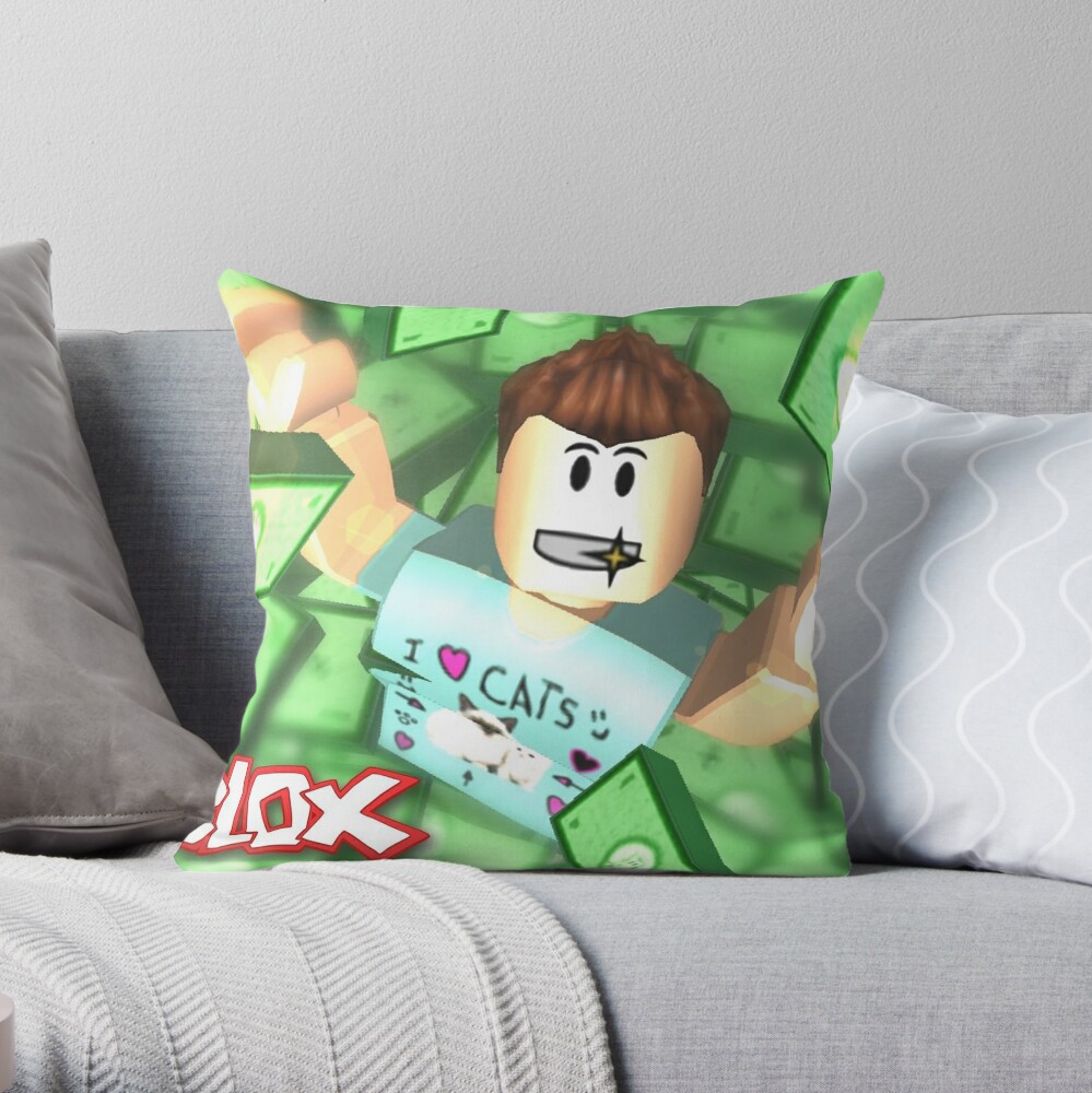 Roblox I Love Cats Throw Pillow By Best5trading Redbubble - i love cats roblox