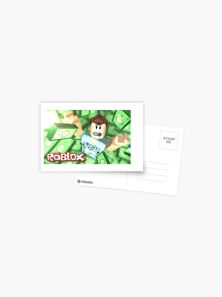 Roblox I Love Cats Postcard By Best5trading Redbubble - i love cats roblox