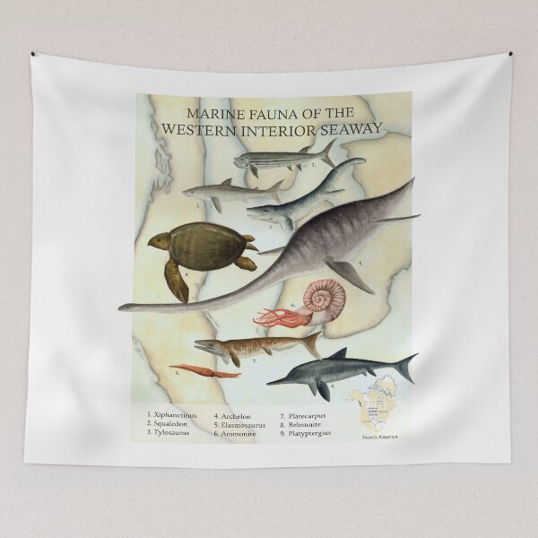 Item preview, Marine Fauna of the Western Interior Seaway designed and sold by Glowfactor.