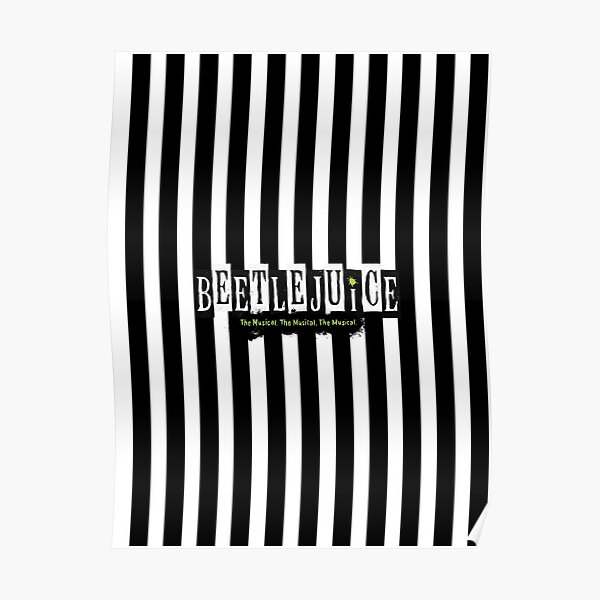 Beetlejuice Striped Musical Broadway Logo Poster