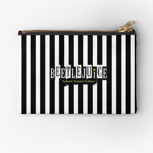 Beetlejuice Striped Musical Broadway Logo Zipper Pouch