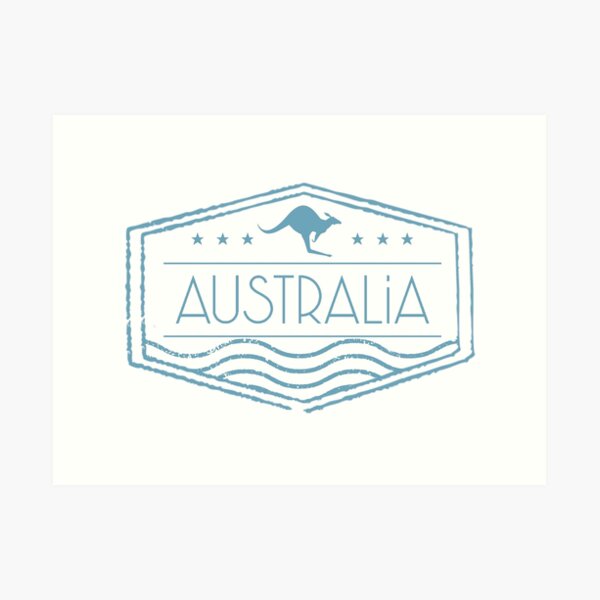 Australia Stamp Art Print