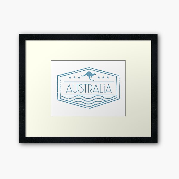 Australia Stamp Framed Art Print