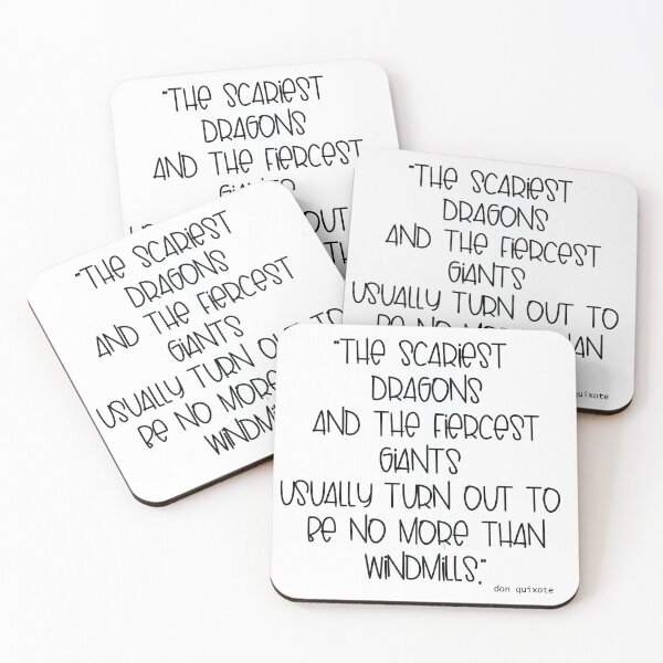 Item preview, Scary Dragons Fierce Giants and Windmills Typographic Inspirational Print A511 designed and sold by byNicol.
