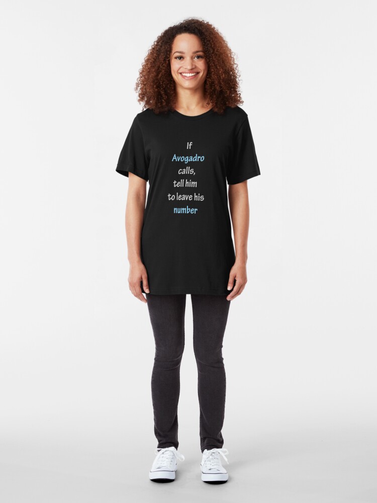 Alternate view of Avogadro's Number Slim Fit T-Shirt