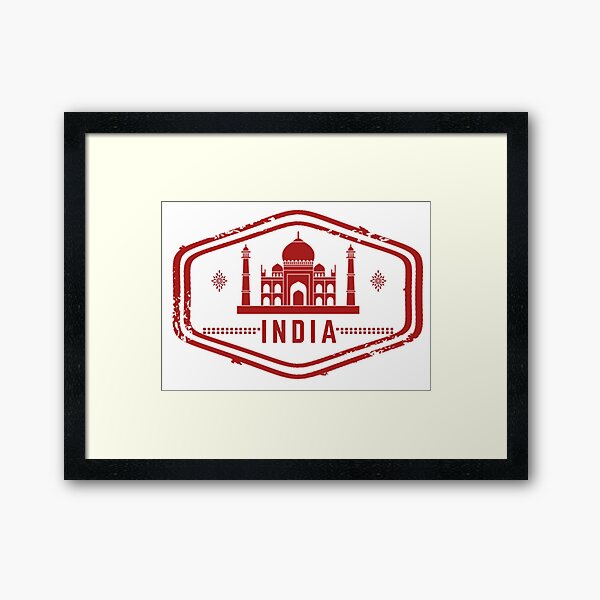 India Stamp Framed Art Print