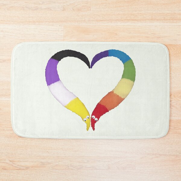 Item preview, Nonbinary Gay Worm on a String Heart designed and sold by guavaowl.