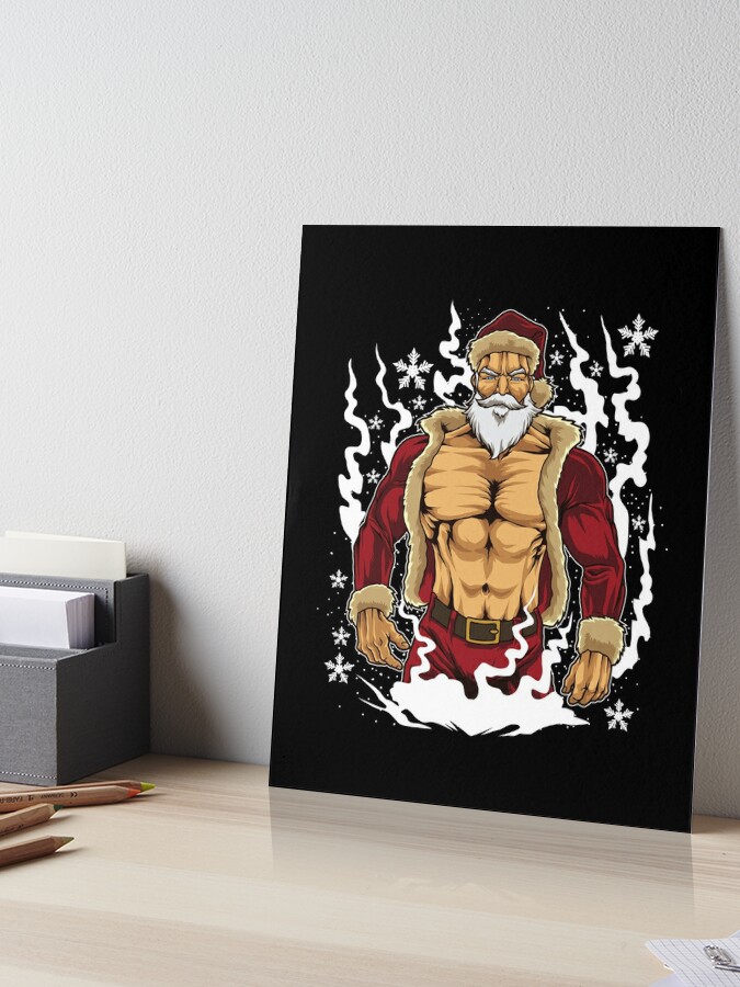 Bodybuilder Santa Claus with Christmas Gifts - Fun Paperweight, Zazzle