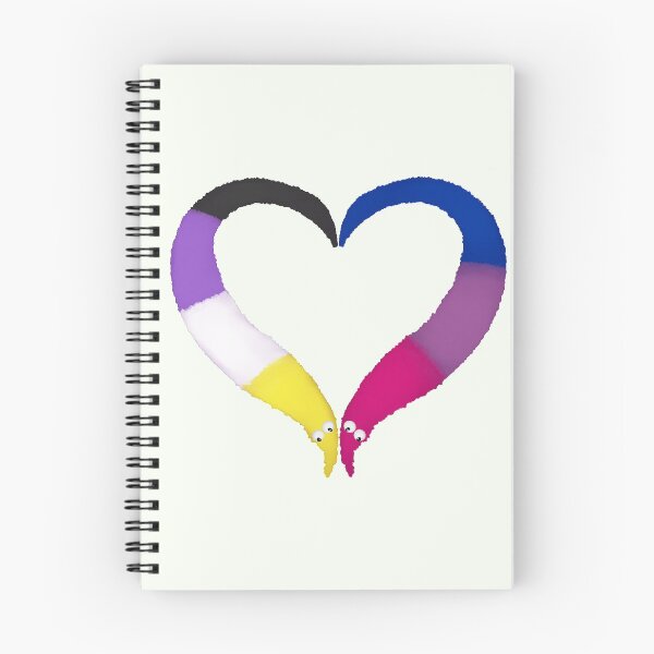 Item preview, Nonbinary Bi Worm on a String Heart designed and sold by guavaowl.