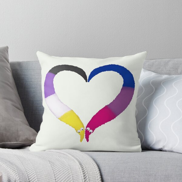 Item preview, Nonbinary Bi Worm on a String Heart designed and sold by guavaowl.