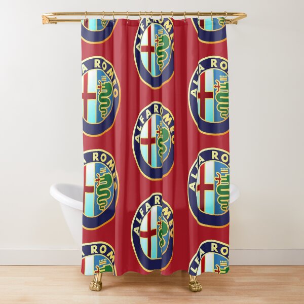 Alfa Romeo - Classic Car Logos Shower Curtain