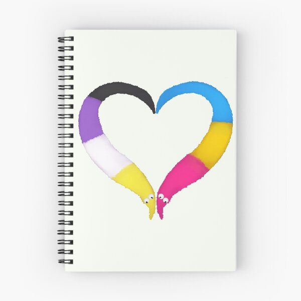 Item preview, Nonbinary Pan Worm on a String Heart designed and sold by guavaowl.
