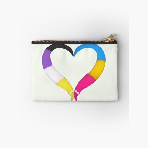 Item preview, Nonbinary Pan Worm on a String Heart designed and sold by guavaowl.