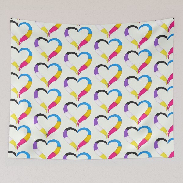 Item preview, Nonbinary Pan Worm on a String Heart designed and sold by guavaowl.