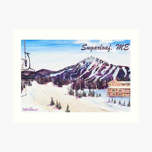 Sugarloaf Morning Carrabassett Maine by Angela Ferrari Art Print
