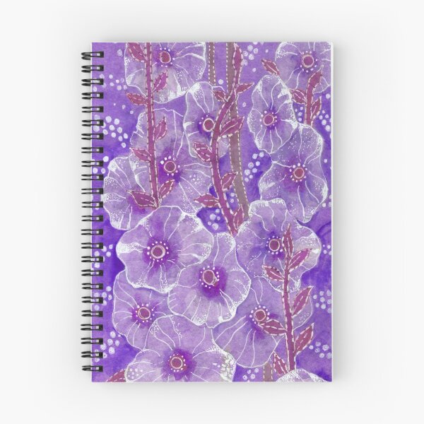 Item preview, Hollyhock Mallows, Summer Flowers, Floral Collage Purple Violet designed and sold by Julia Khoroshikh.