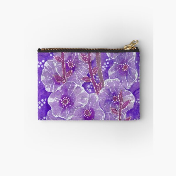 Item preview, Hollyhock Mallows, Summer Flowers, Floral Collage Purple Violet designed and sold by Julia Khoroshikh.
