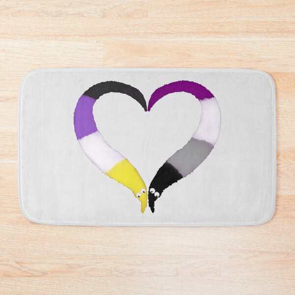 Item preview, Nonbinary Asexual Worm on a String Heart designed and sold by guavaowl.