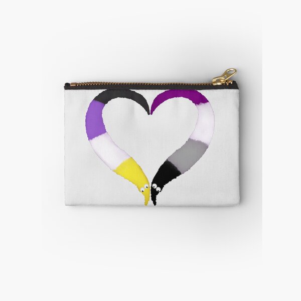 Item preview, Nonbinary Asexual Worm on a String Heart designed and sold by guavaowl.