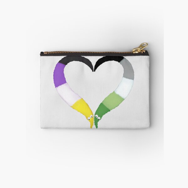 Item preview, Nonbinary Aromantic Worm on a String Heart designed and sold by guavaowl.