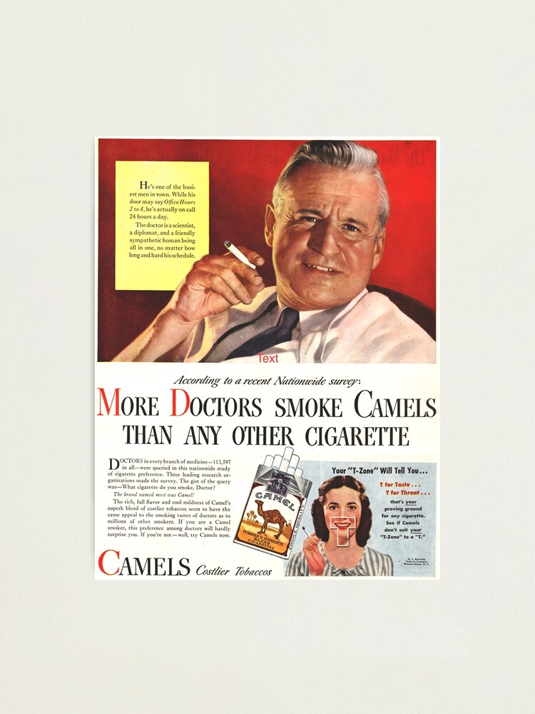 cigarette ads doctors Camel Cigarette Ad 