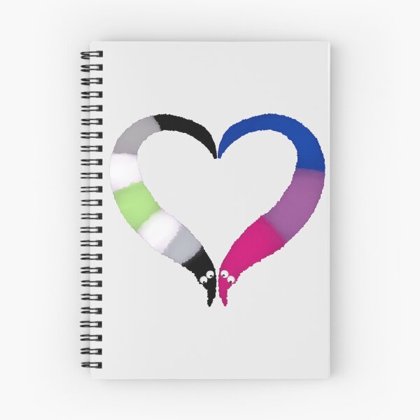 Item preview, Agender Bi Worm on a String Heart designed and sold by guavaowl.
