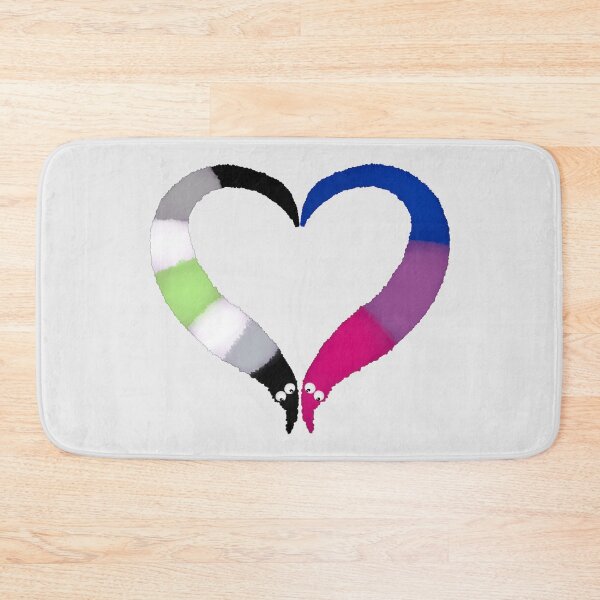 Item preview, Agender Bi Worm on a String Heart designed and sold by guavaowl.