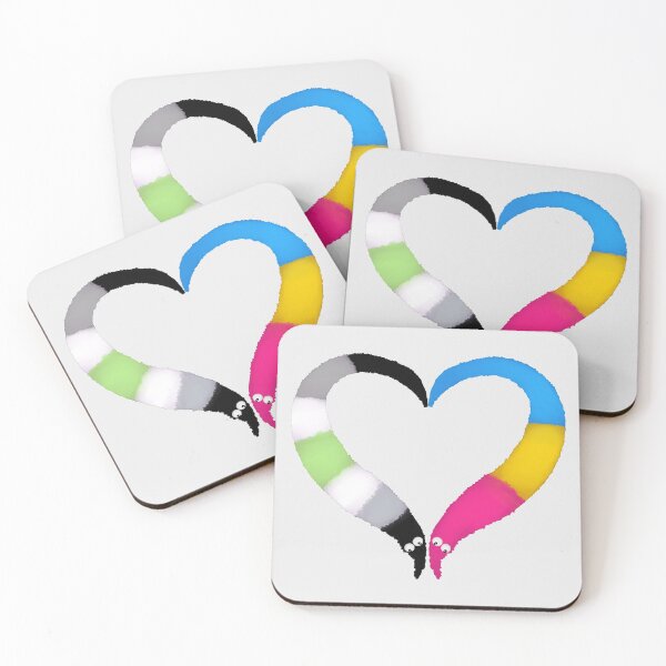 Item preview, Agender Pan Worm on a String Heart designed and sold by guavaowl.
