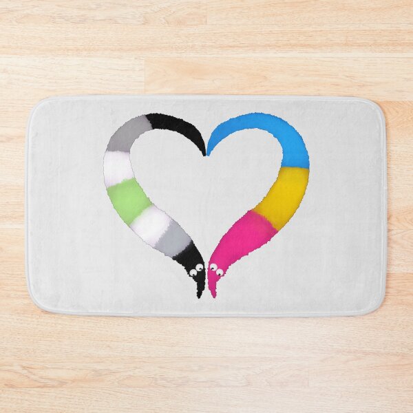 Item preview, Agender Pan Worm on a String Heart designed and sold by guavaowl.