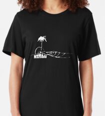 Mazooda_Island_White Slim Fit T-Shirt