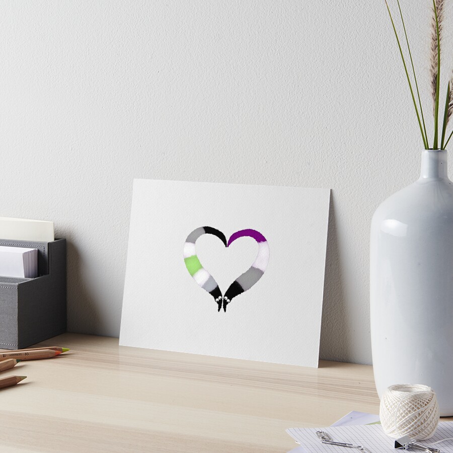 Agender Asexual Worm On A String Heart Art Board Print By Guavaowl Redbubble 1136