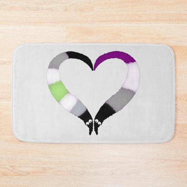 Item preview, Agender Asexual Worm on a String Heart designed and sold by guavaowl.