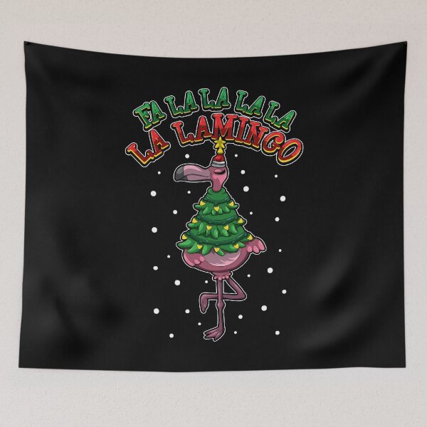 Item preview, Christmas Flamingo FA LA LA LA LA Lamingo designed and sold by anziehend.