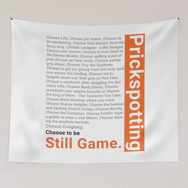 Item preview, Prickspotting Still Game take on Trainspotting designed and sold by boxoflyrics.