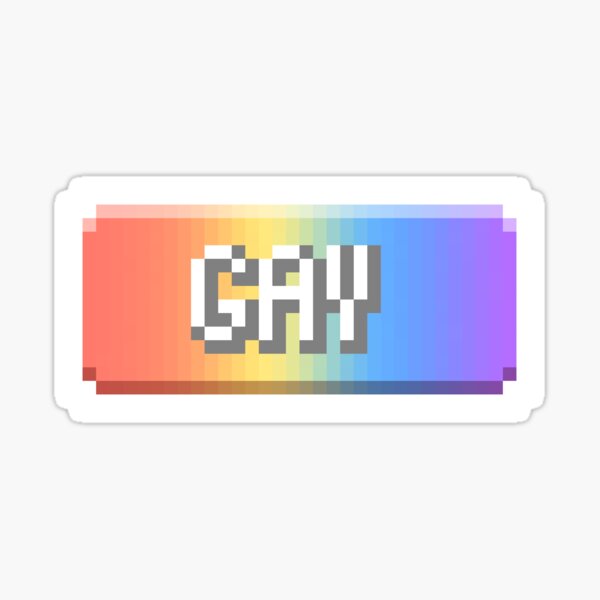 Gay Pride Pixel tag Sticker