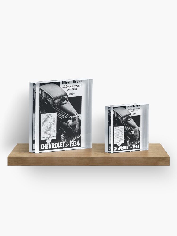 Alternate view of Chevrolet ad 1934; chevy Acrylic Block
