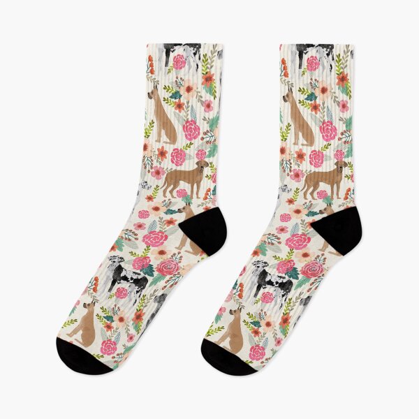 Item preview, Great Dane floral dog breed pet friendly pet pattern great danes pure breed designed and sold by PetFriendly.