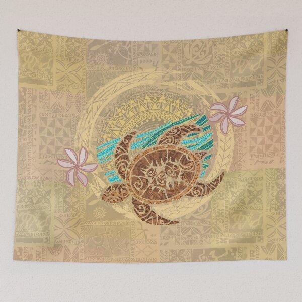 Item preview, Vintage Samoan Turtle Tapa Print designed and sold by sunnthreads.