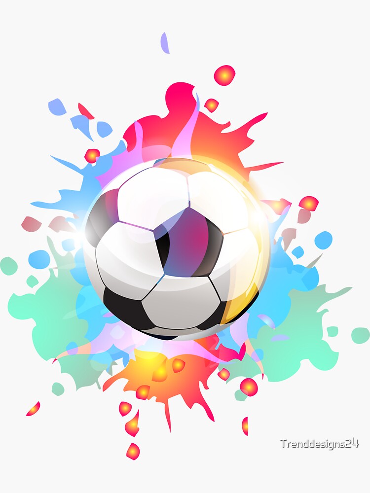 Ball Football Football color splash Sticker by Trenddesigns24