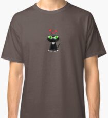 Lovely Cartoon Black Cat Classic T-Shirt