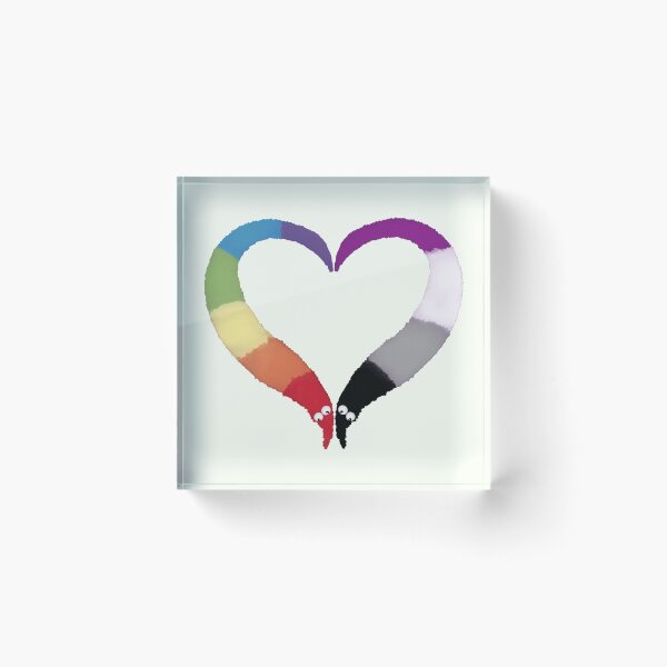 Item preview, Asexual Gay Worm on a String Heart designed and sold by guavaowl.