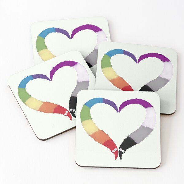 Item preview, Asexual Gay Worm on a String Heart designed and sold by guavaowl.